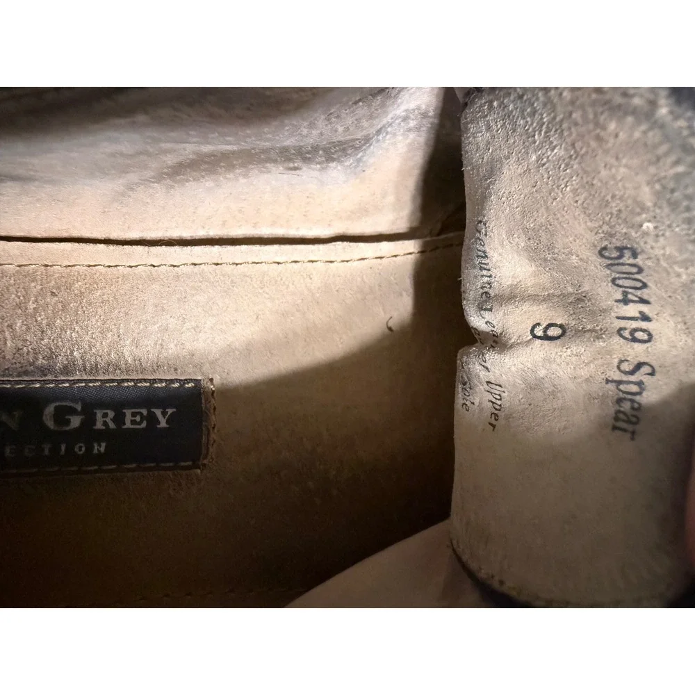 Aston Grey Spear Mens 9 Grey Suede Oxford Derby Dress Shoes 500419